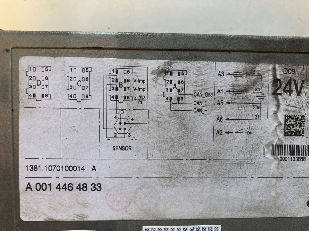 Mercedes-Benz VDO Kienzle Fahrtenschreiber 1381.1070100014 24V 1381 - Fartsskriver for Lastebil: bilde 2 Mercedes-Benz VDO Kienzle Fahrtenschreiber 1381.1070100014 24V 1381 - Fartsskriver for Lastebil: bilde 2