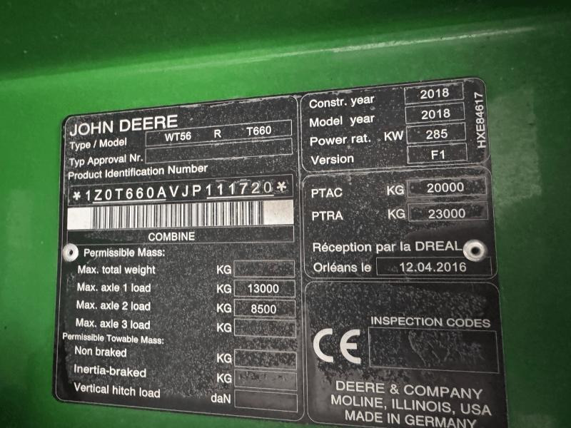 Skurtresker JOHN DEERE T660: bilde 7 Skurtresker JOHN DEERE T660: bilde 7