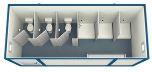 Sanitary container 6 meters - Container og brakker: bilde 1 Sanitary container 6 meters - Container og brakker: bilde 1