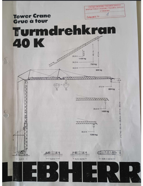 Liebherr 40K, 3x TS 30m HuH, perfect condition - Tårnkran: bilde 3 Liebherr 40K, 3x TS 30m HuH, perfect condition - Tårnkran: bilde 3