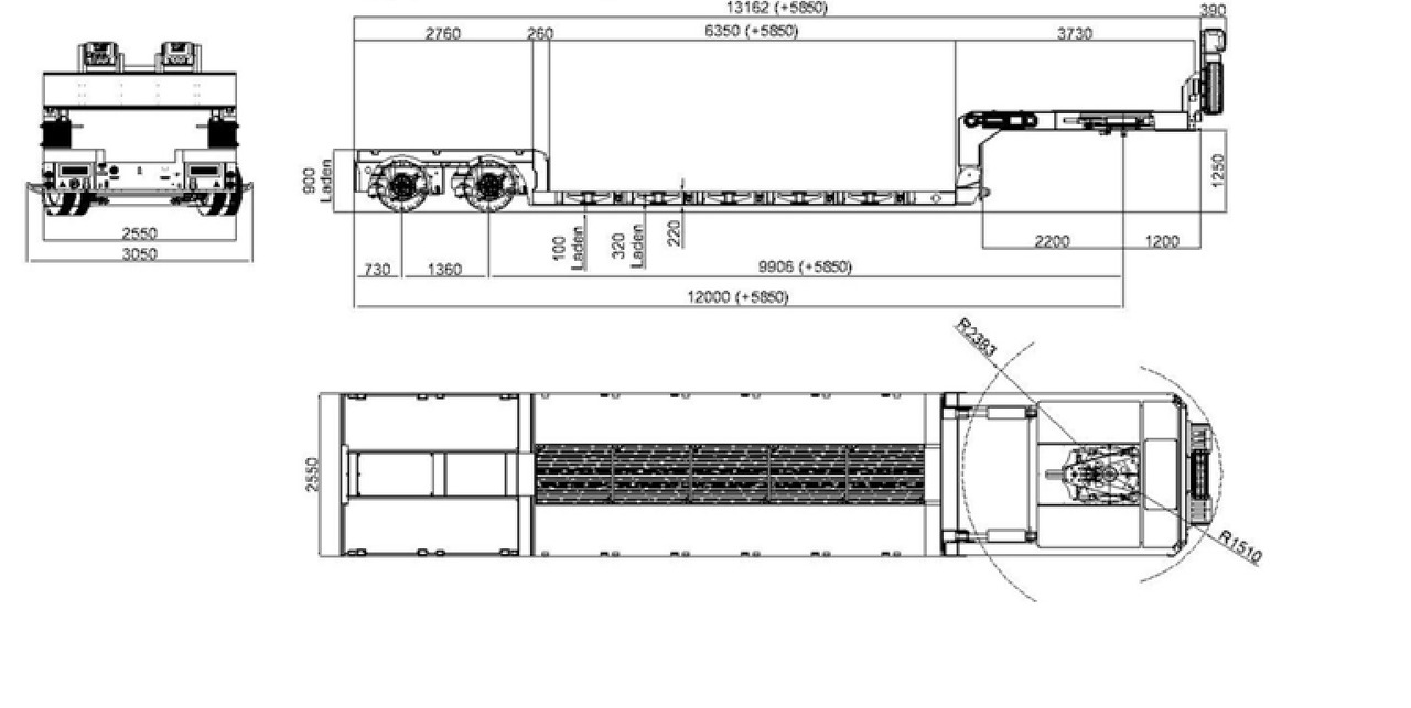 YALCIN EXTRA SURBAISSEE 2 ESSIEUX - Lavloader semitrailer: bilde 3 YALCIN EXTRA SURBAISSEE 2 ESSIEUX - Lavloader semitrailer: bilde 3