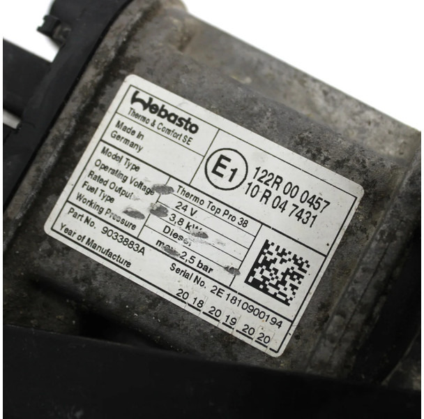 DAF XF106 Webasto 2020447 - Viftemotor for Lastebil: bilde 4 DAF XF106 Webasto 2020447 - Viftemotor for Lastebil: bilde 4
