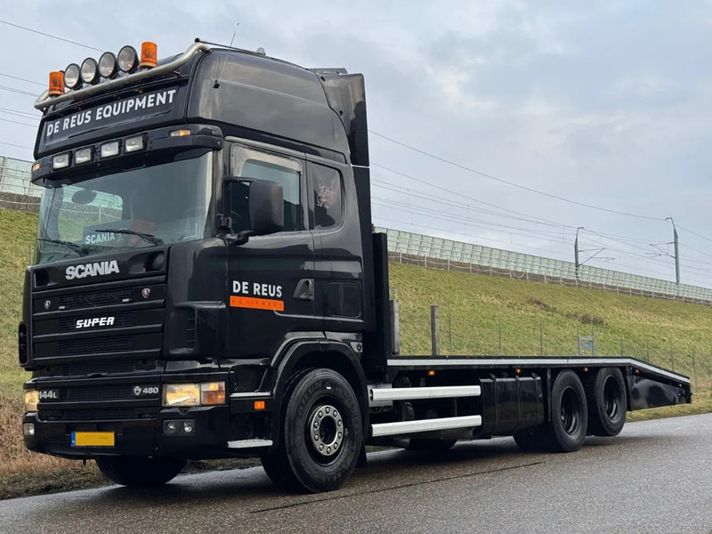 Scania R144-480 V8 Oprijwagen Machine Transporter Retarder open uitlaat - Transporter lastebil: bilde 1 Scania R144-480 V8 Oprijwagen Machine Transporter Retarder open uitlaat - Transporter lastebil: bilde 1