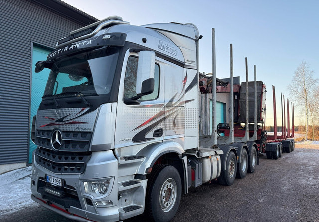 Mercedes-BenzArocs 8x4 - Tømmerbil, Kranbil: bilde 1 Mercedes-BenzArocs 8x4 - Tømmerbil, Kranbil: bilde 1