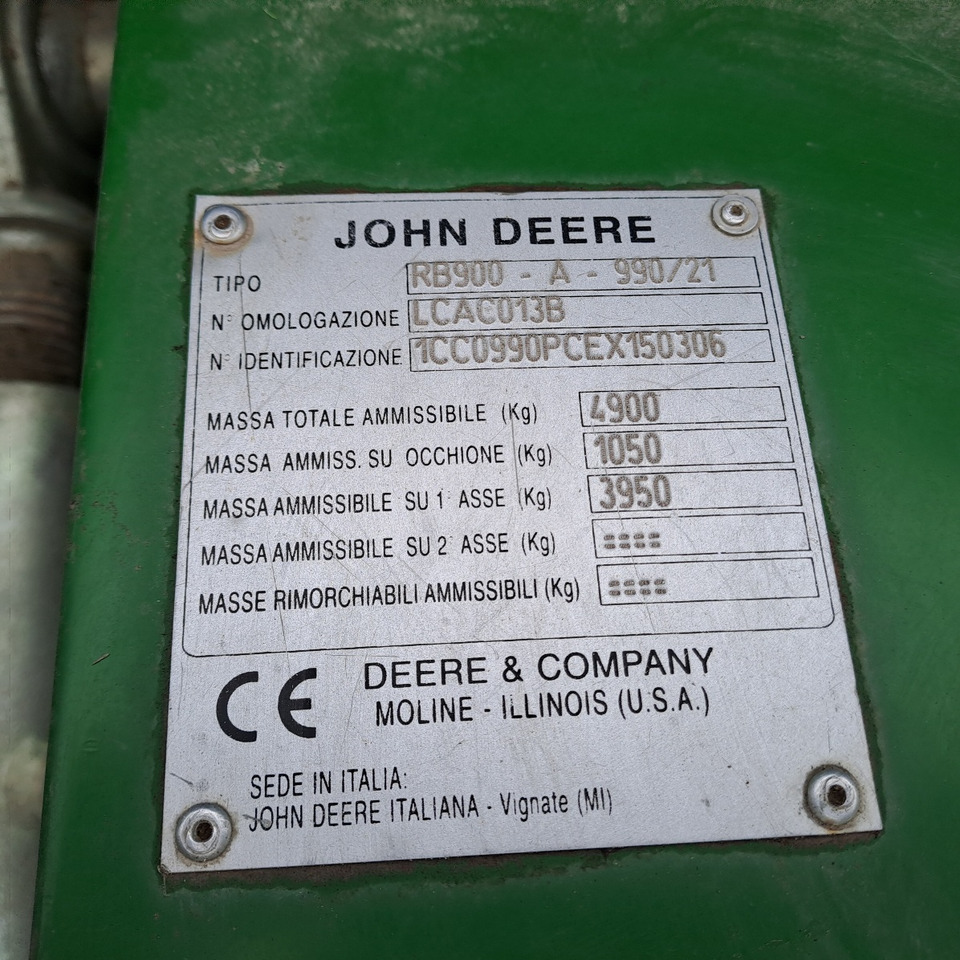 ROTOPRESSA JOHN DEERE 990 - Rundballepresse: bilde 3 ROTOPRESSA JOHN DEERE 990 - Rundballepresse: bilde 3