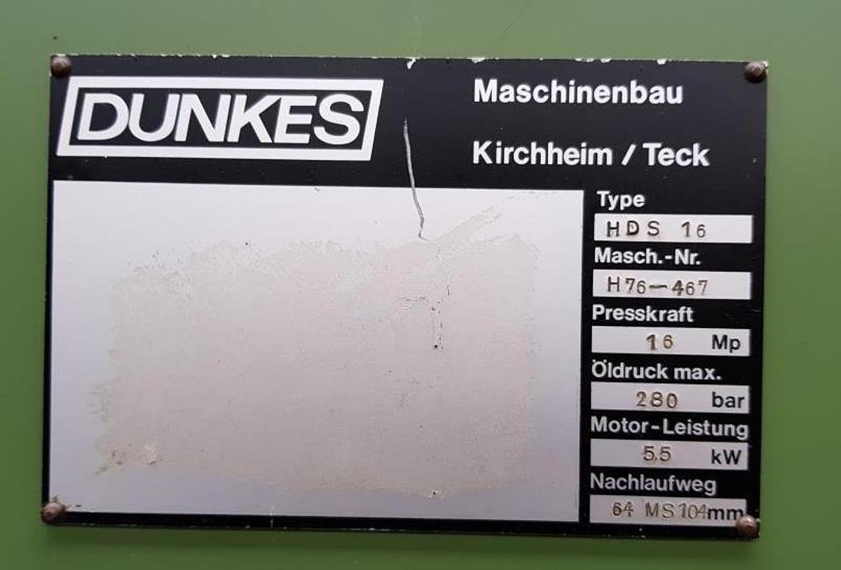 Hydr. Schnelläuferpresse DUNKES - Metallbearbeidingsmaskin: bilde 5 Hydr. Schnelläuferpresse DUNKES - Metallbearbeidingsmaskin: bilde 5