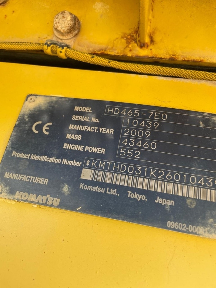 Komatsu HD 465-7 E0 - Tipptruck: bilde 2 Komatsu HD 465-7 E0 - Tipptruck: bilde 2