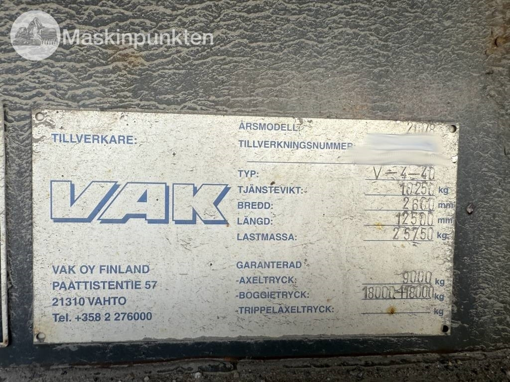 Skaphenger VAK V 4-40 Skåpsläp: bilde 10