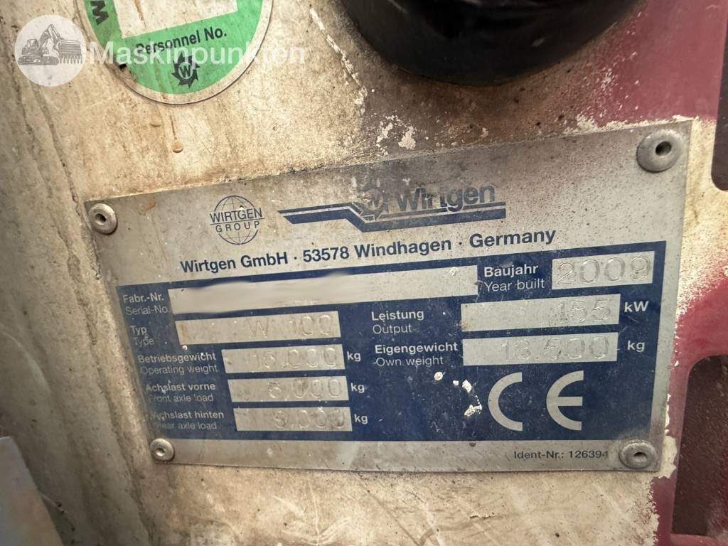 Leie Wirtgen W 100  Wirtgen W 100: bilde 15