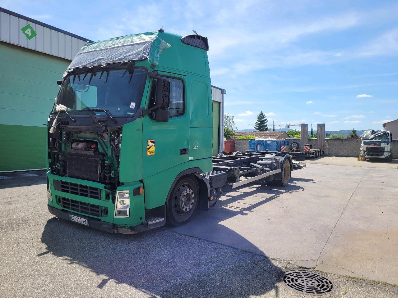 Container-transport/ Vekselflak lastebil VOLVO FH12 420 GLOBETROTTER: bilde 9