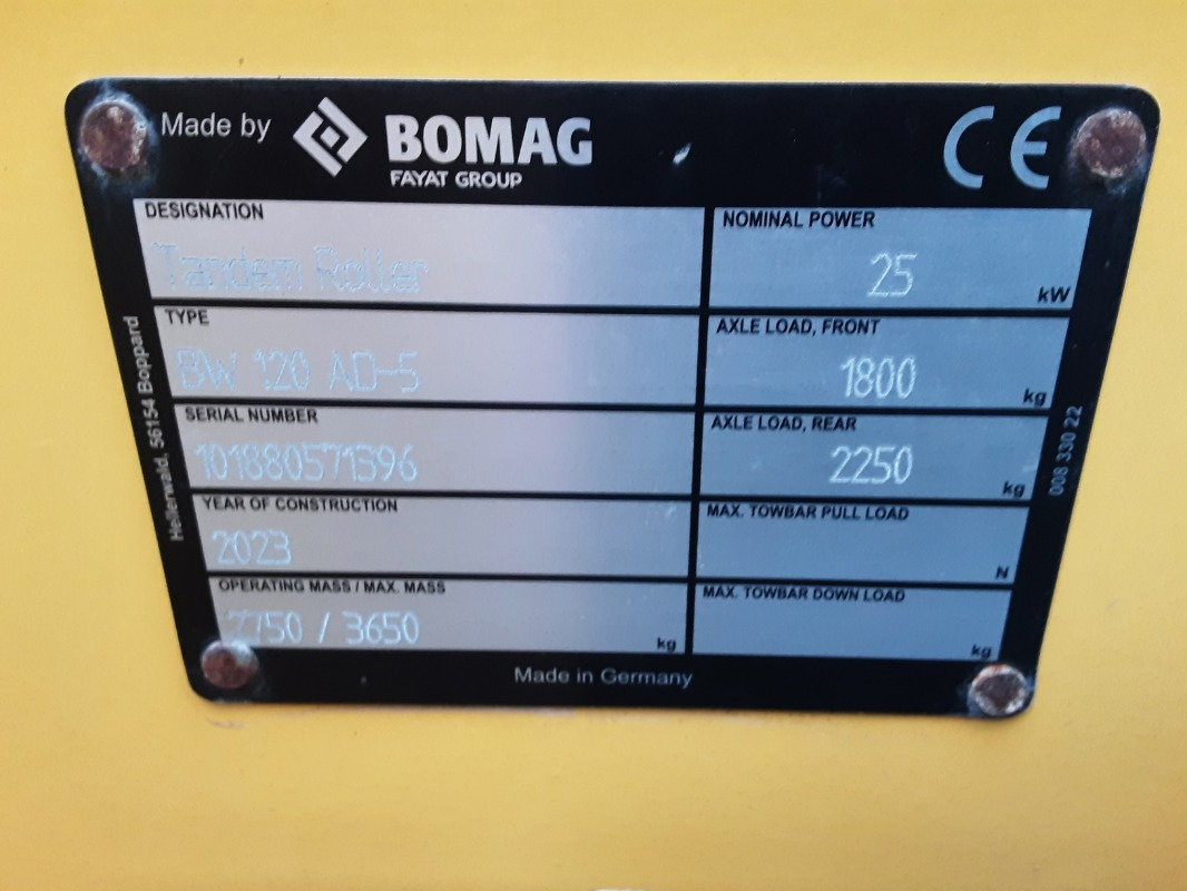 BOMAG DE BW 120 AD-5 Stage V/Tier 4f - Vals: bilde 3 BOMAG DE BW 120 AD-5 Stage V/Tier 4f - Vals: bilde 3