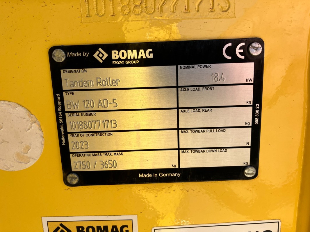 BOMAG DE BW 120 AD-5 Stage V/Tier 4f - Vals: bilde 2 BOMAG DE BW 120 AD-5 Stage V/Tier 4f - Vals: bilde 2