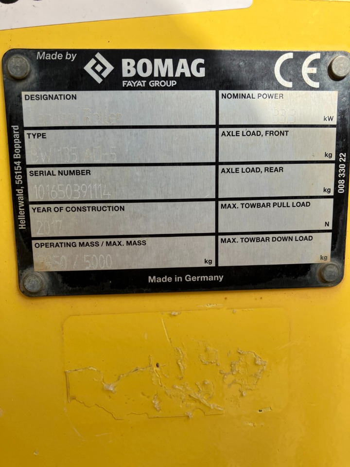 BOMAG DE BW 135 AD-5 Stage IIIa/Tier 4i - Vals: bilde 3 BOMAG DE BW 135 AD-5 Stage IIIa/Tier 4i - Vals: bilde 3