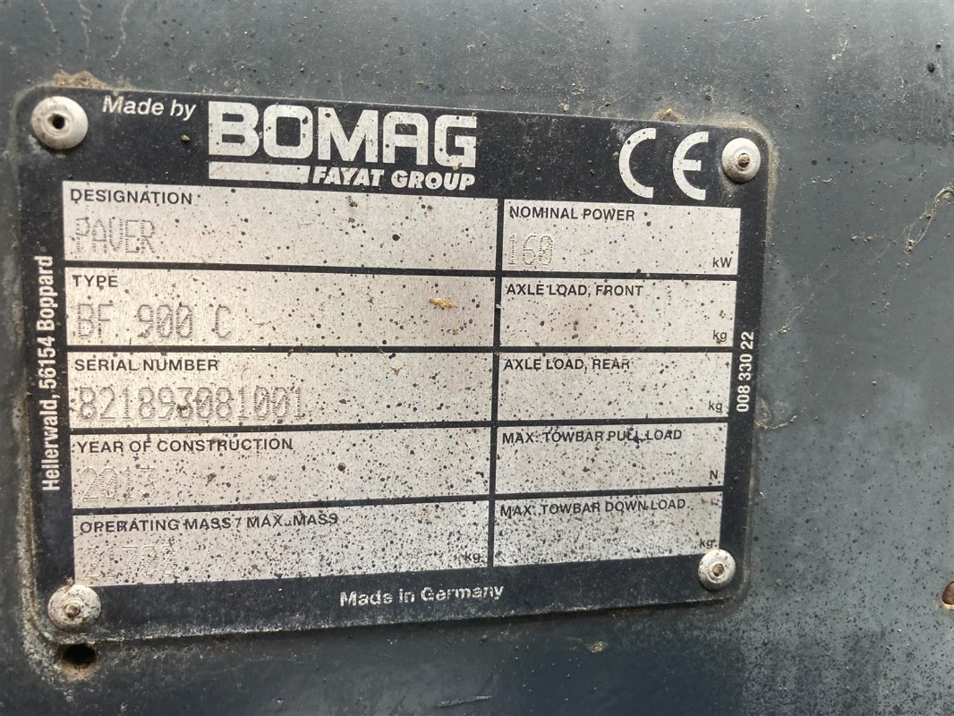 BOMAG IT BF 900 C S500 Stage IIIb/Tier 4i - Asfaltutlegger: bilde 2 BOMAG IT BF 900 C S500 Stage IIIb/Tier 4i - Asfaltutlegger: bilde 2
