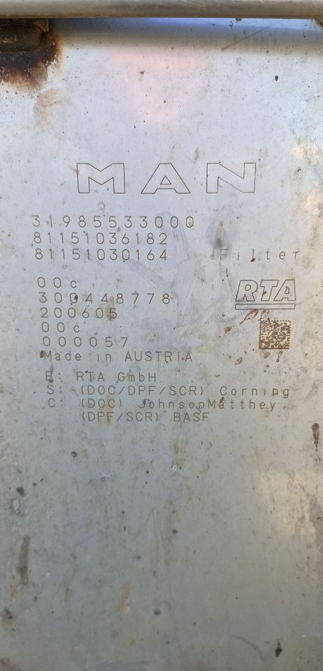 MAN TG3 TGX TGS KATALIZATOR TŁUMIK 81.151036182 81.151030164 - Katalysator: bilde 5 MAN TG3 TGX TGS KATALIZATOR TŁUMIK 81.151036182 81.151030164 - Katalysator: bilde 5