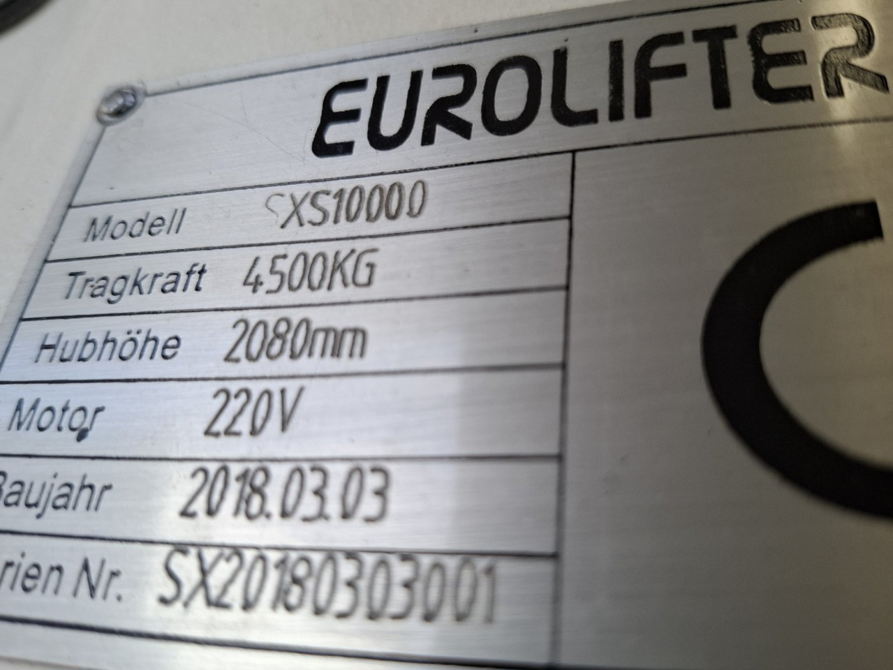 EUROLIFTER SXS 10000 - Verkstedutstyr: bilde 2 EUROLIFTER SXS 10000 - Verkstedutstyr: bilde 2