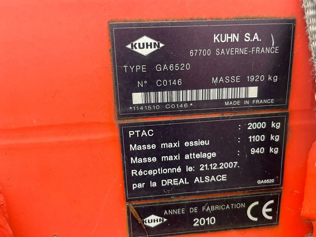 Kuhn 6520 - Høyvender: bilde 2 Kuhn 6520 - Høyvender: bilde 2