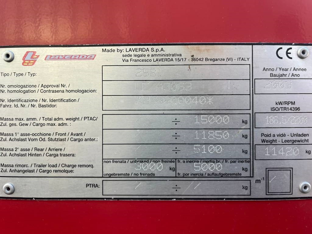 Laverda 25.50 - Skurtresker: bilde 3 Laverda 25.50 - Skurtresker: bilde 3