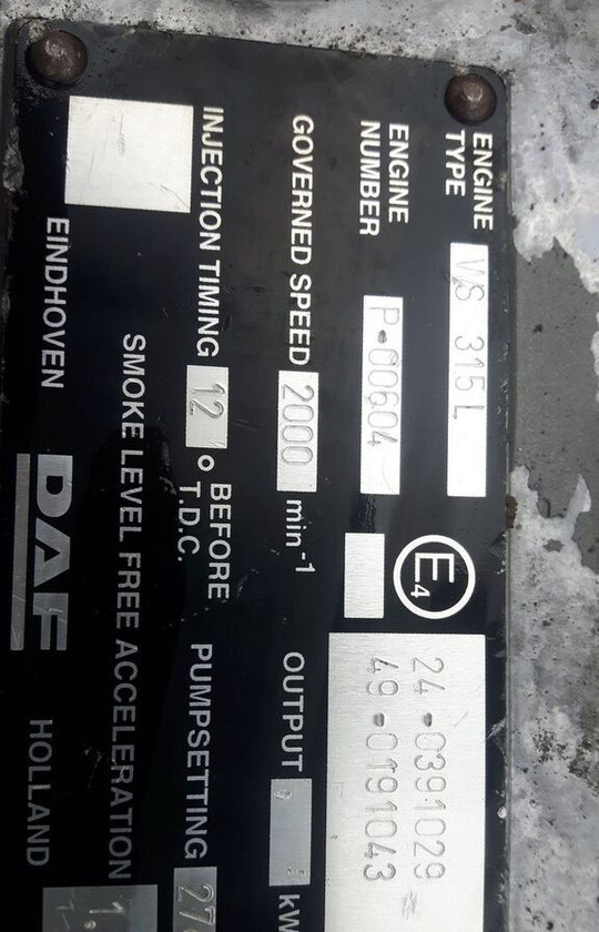 DAF WS315L truck - Motor for Lastebil: bilde 5 DAF WS315L truck - Motor for Lastebil: bilde 5