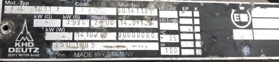 Deutz F4L1011F Kramer - Motor for Hjullaster: bilde 3 Deutz F4L1011F Kramer - Motor for Hjullaster: bilde 3