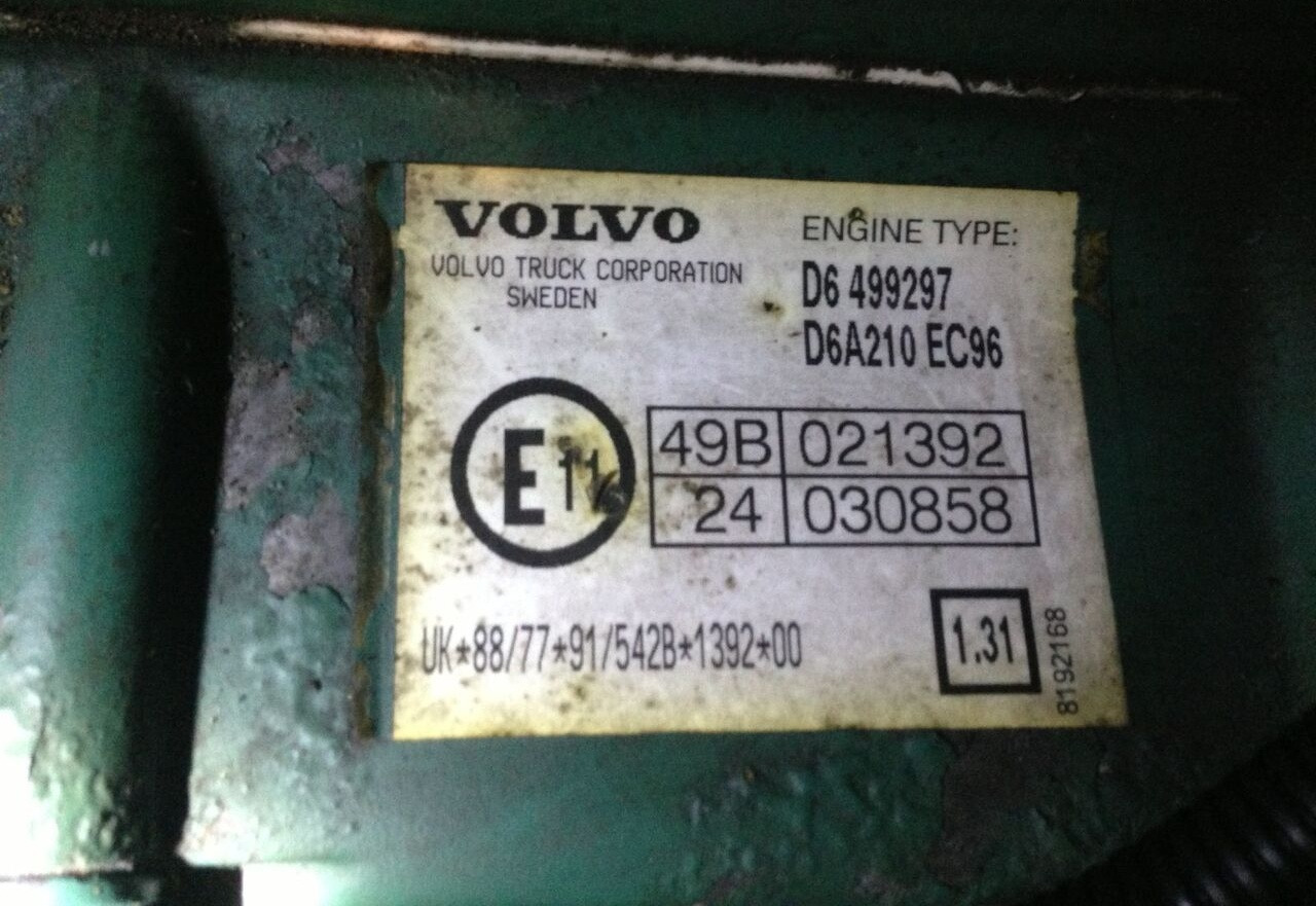 Volvo FL 612 D6A 210 E2 Volvo FL - Motor for Lastebil: bilde 2 Volvo FL 612 D6A 210 E2 Volvo FL - Motor for Lastebil: bilde 2