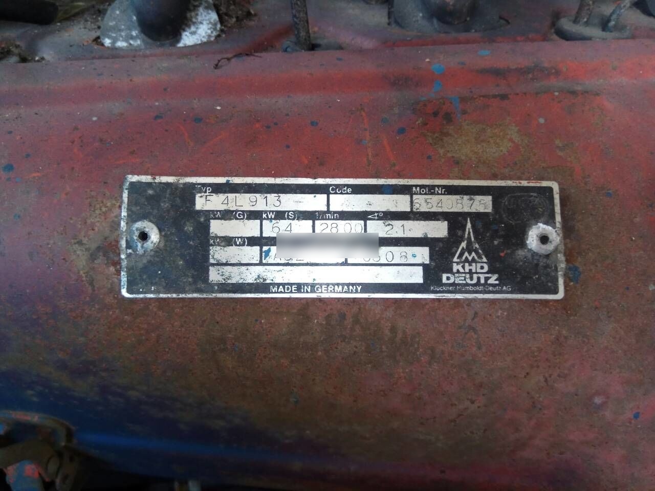 Deutz F4L913 - Motor for Lastebil: bilde 5 Deutz F4L913 - Motor for Lastebil: bilde 5