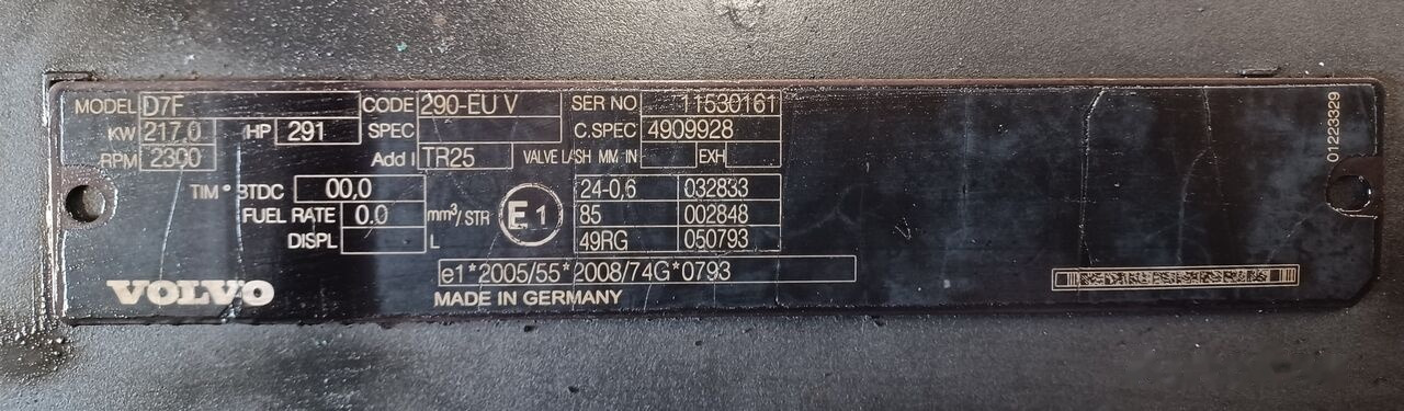 Volvo D7F 290 E5 Volvo FL - Motor for Lastebil: bilde 5 Volvo D7F 290 E5 Volvo FL - Motor for Lastebil: bilde 5