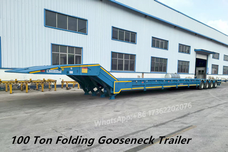 TITAN 4 Axle 100 Ton Folding Gooseneck Lowboy Trailer for Sale in Africa - Lavloader semitrailer: bilde 2 TITAN 4 Axle 100 Ton Folding Gooseneck Lowboy Trailer for Sale in Africa - Lavloader semitrailer: bilde 2