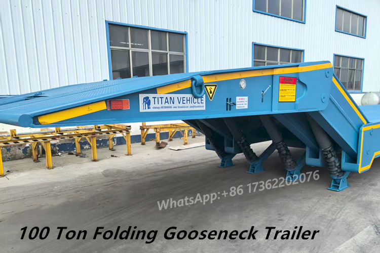 TITAN 4 Axle 100 Ton Folding Gooseneck Lowboy Trailer for Sale in Africa - Lavloader semitrailer: bilde 4 TITAN 4 Axle 100 Ton Folding Gooseneck Lowboy Trailer for Sale in Africa - Lavloader semitrailer: bilde 4