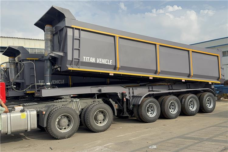 TITAN 4 Axle 80 Ton Dump Trailer for Sale In Cameroon - Tippsemi: bilde 2 TITAN 4 Axle 80 Ton Dump Trailer for Sale In Cameroon - Tippsemi: bilde 2