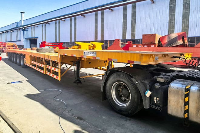 TITAN 6 Axle Extendable Semi Trailer for Sale in Saudi Arabia - Lavloader semitrailer: bilde 1 TITAN 6 Axle Extendable Semi Trailer for Sale in Saudi Arabia - Lavloader semitrailer: bilde 1