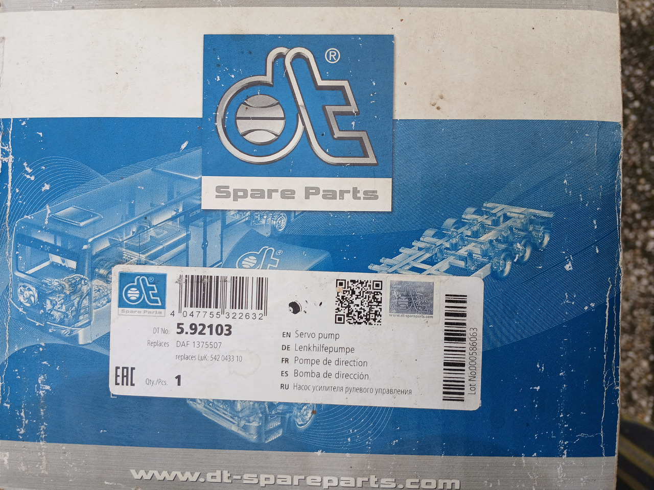 Steeringpump DT 592103 for Daf - Servopumpe: bilde 3 Steeringpump DT 592103 for Daf - Servopumpe: bilde 3