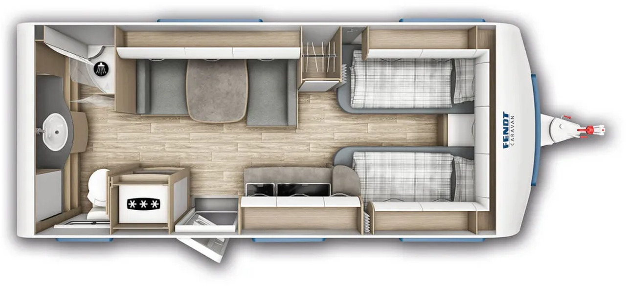 Fendt Bianco Activ 515 SGD Safety- + Shower- Dekopaket - Campingvogn: bilde 2 Fendt Bianco Activ 515 SGD Safety- + Shower- Dekopaket - Campingvogn: bilde 2
