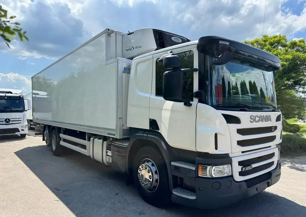 Scania Scania P 450 / CHŁODNIA + WINDA / 23 PALETY / EURO6 / OŚ SKRĘTNA / CARRIER/ ASO - Lastebil med kjøl: bilde 1 Scania Scania P 450 / CHŁODNIA + WINDA / 23 PALETY / EURO6 / OŚ SKRĘTNA / CARRIER/ ASO - Lastebil med kjøl: bilde 1