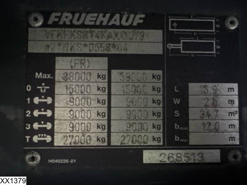 Fruehauf Tautliner Lift axle - Gardintrailer: bilde 4 Fruehauf Tautliner Lift axle - Gardintrailer: bilde 4