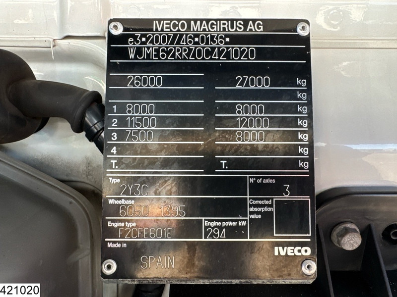 Lastebil med kjøl Iveco Stralis 400 CNG 6X2, EURO 6, Retarder, CNG: bilde 7
