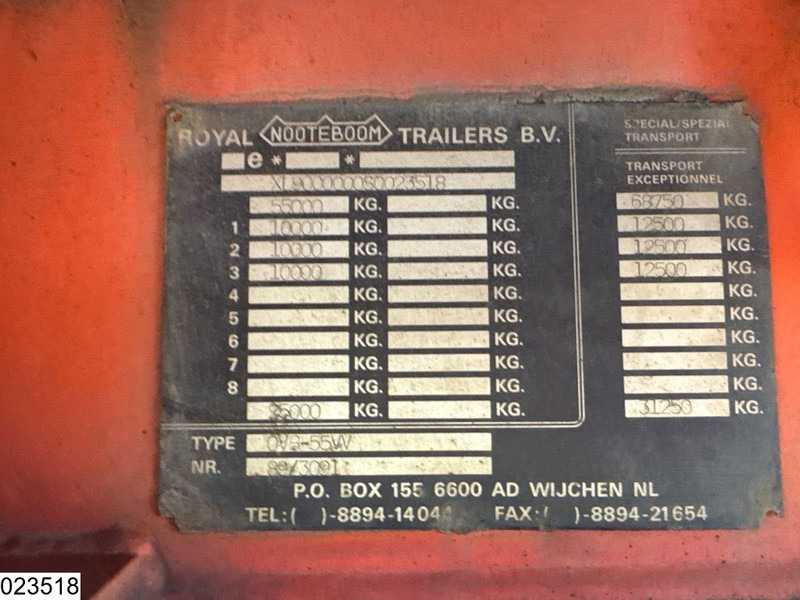 Åpen semitrailer Nooteboom open laadbak 55000 KG, 28.95 m, 2 X Extandable: bilde 7