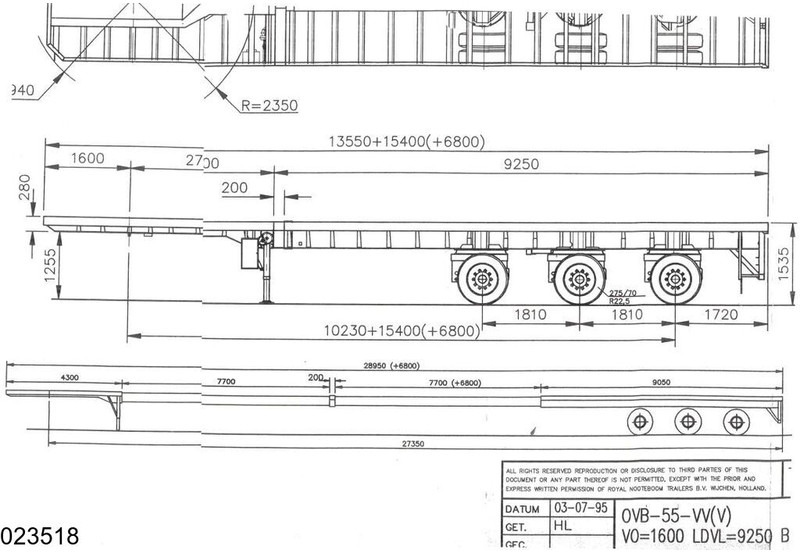 Nooteboom open laadbak 55000 KG, 28.95 m, 2 X Extandable - Åpen semitrailer: bilde 2 Nooteboom open laadbak 55000 KG, 28.95 m, 2 X Extandable - Åpen semitrailer: bilde 2