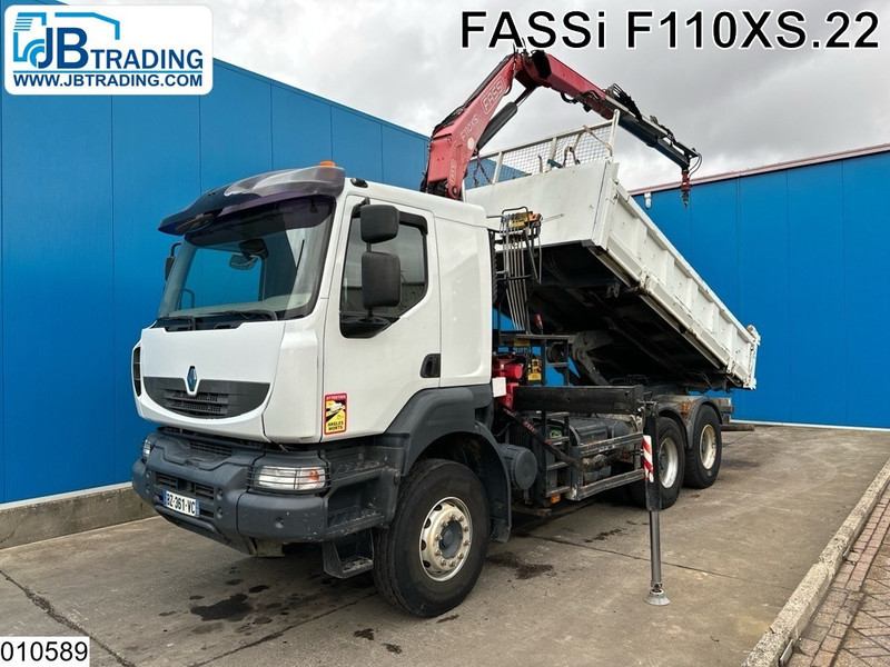 Renault Kerax 430 Dxi 6x4, EURO 5, Leaf spring suspension, Fassi - Tippbil, Kranbil: bilde 1 Renault Kerax 430 Dxi 6x4, EURO 5, Leaf spring suspension, Fassi - Tippbil, Kranbil: bilde 1