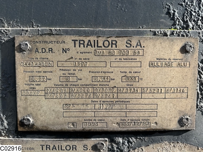 Trailor tank 39867 liter, 9 Comp - Tanksemi: bilde 5 Trailor tank 39867 liter, 9 Comp - Tanksemi: bilde 5