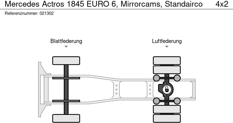 Trekkvogn Mercedes-Benz Actros 1845 EURO 6, Mirrorcams, Standairco: bilde 13
