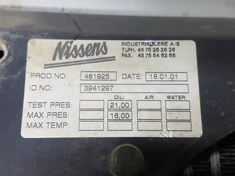 Atlas AR65 - Nissens 3941297-Oil cooler/Ölkühler/Oliekoe - Hydraulikk for Bygg og anlegg: bilde 4 Atlas AR65 - Nissens 3941297-Oil cooler/Ölkühler/Oliekoe - Hydraulikk for Bygg og anlegg: bilde 4