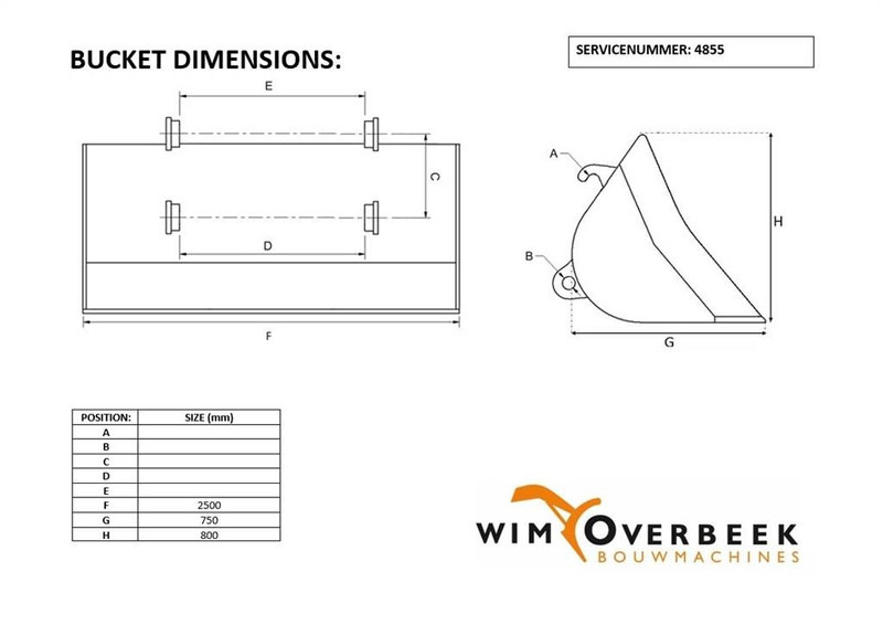 Beco 2,50 mtr - Ahlmann AZ 150 - Skeleton bucket - Skuffe: bilde 5 Beco 2,50 mtr - Ahlmann AZ 150 - Skeleton bucket - Skuffe: bilde 5