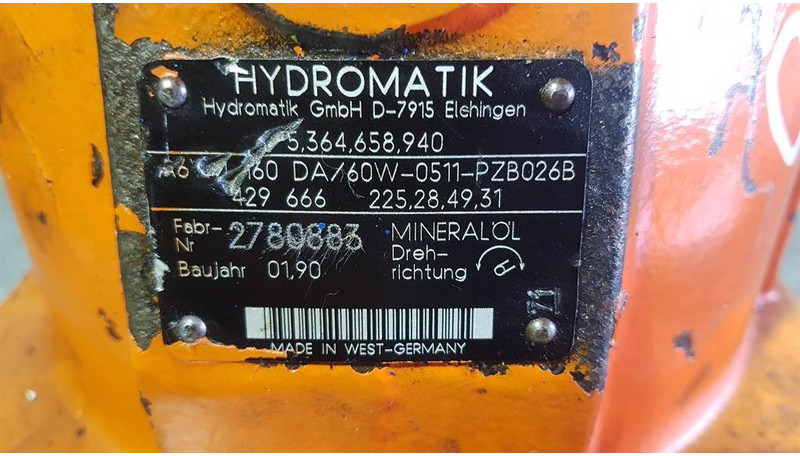 Hydromatik A6VM160DA/60W - Zettelmeyer ZL12 - Drive motor - Hydraulikk: bilde 3 Hydromatik A6VM160DA/60W - Zettelmeyer ZL12 - Drive motor - Hydraulikk: bilde 3