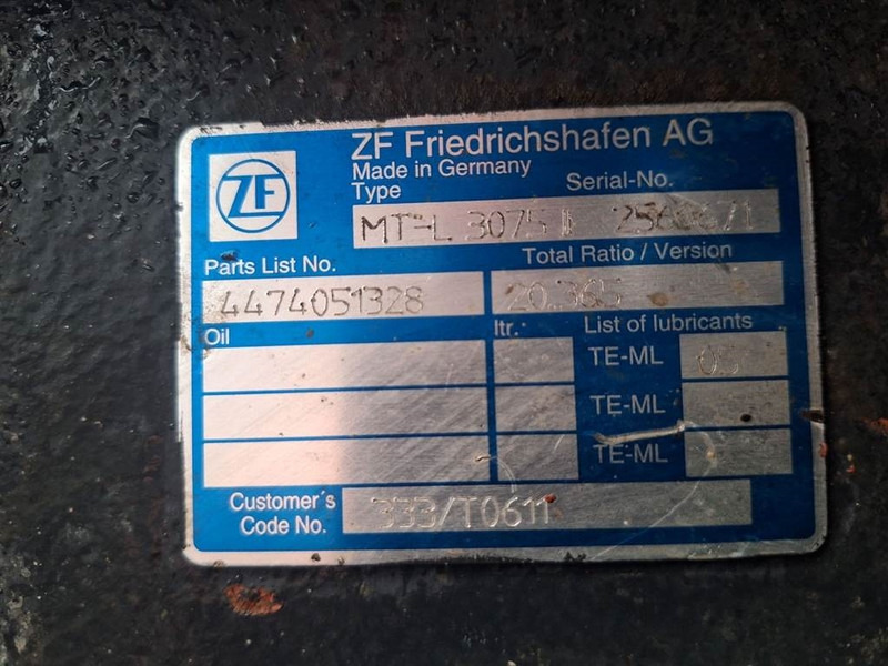 JCB 333/T0611-ZF MT-L3075II-4474051328-Axle/Achse/As - Aksel og deler for Bygg og anlegg: bilde 5 JCB 333/T0611-ZF MT-L3075II-4474051328-Axle/Achse/As - Aksel og deler for Bygg og anlegg: bilde 5