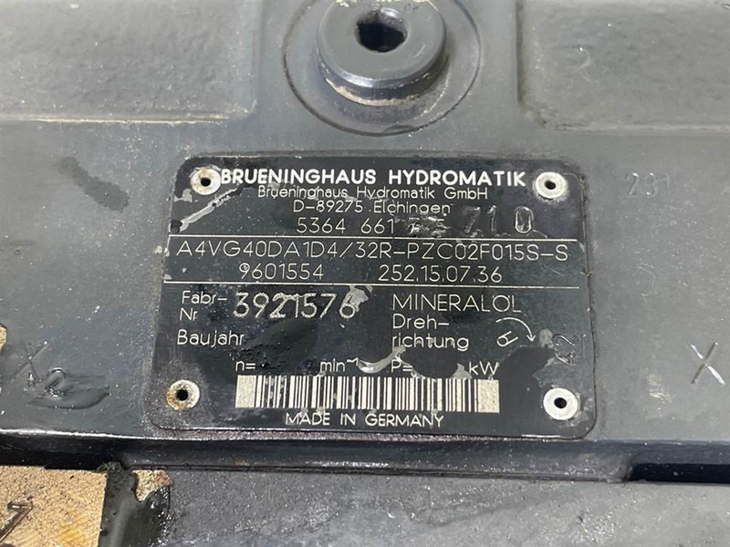 Hydraulikk for Bygg og anlegg Komatsu WA80-Rexroth A4VG40DA1D4/32R-Drive pump/Fahrpumpe: bilde 9 Hydraulikk for Bygg og anlegg Komatsu WA80-Rexroth A4VG40DA1D4/32R-Drive pump/Fahrpumpe: bilde 9