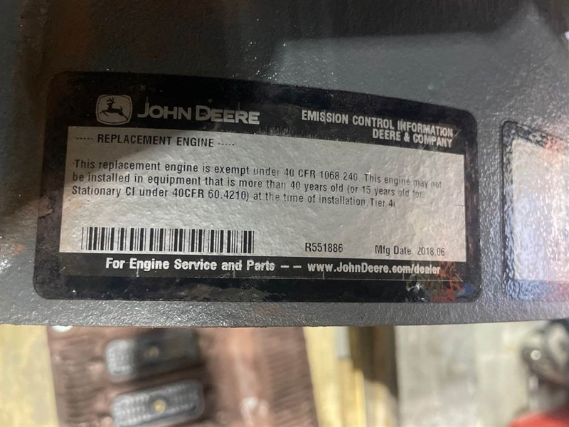 Motor for Bygg og anlegg Liebherr L524-10816848-John Deere 4045HFL92-Engine/Motor: bilde 9