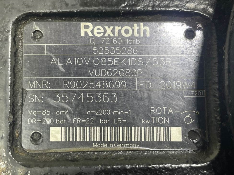 Hydraulikk for Bygg og anlegg Manitou MLT840/841/1040/1041-52535286-Load sensing pump: bilde 6