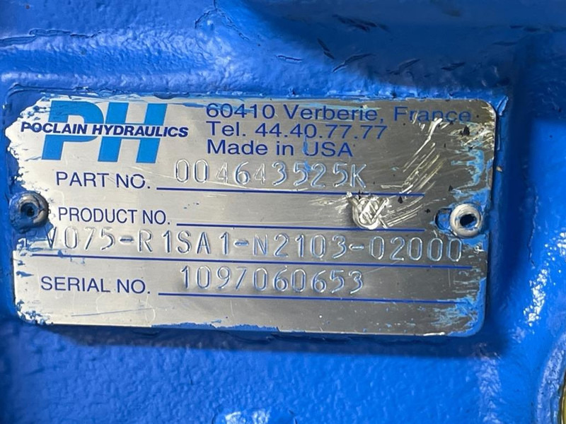 Poclain PV075-R1SA1-N2103-Drive pump/Fahrpumpe/Rijpomp - Hydraulikk for Bygg og anlegg: bilde 5 Poclain PV075-R1SA1-N2103-Drive pump/Fahrpumpe/Rijpomp - Hydraulikk for Bygg og anlegg: bilde 5