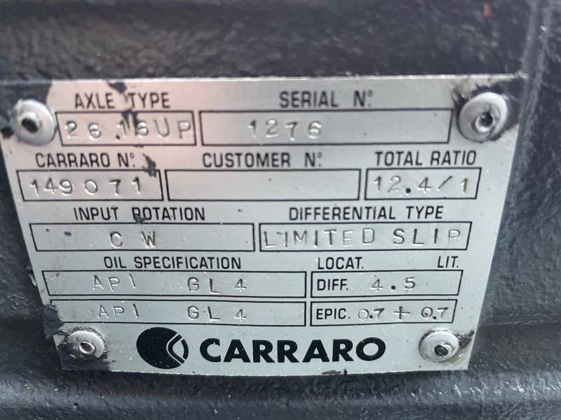 Aksel og deler for Bygg og anlegg WACKER NEUSON -Kramer-Carraro 26.16UP-149071-Axle/Achse/As: bilde 6 Aksel og deler for Bygg og anlegg WACKER NEUSON -Kramer-Carraro 26.16UP-149071-Axle/Achse/As: bilde 6